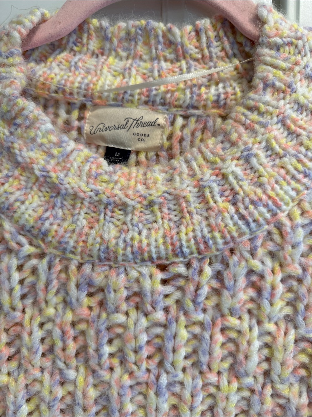 Universal Thread Pastel Multicolor Chunky Turtleneck Sweater